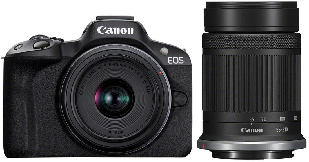 Canon EOS R50 Black + RF-S 18-45 IS STM + RF-S 55-210mm F5-7.1 IS STM
