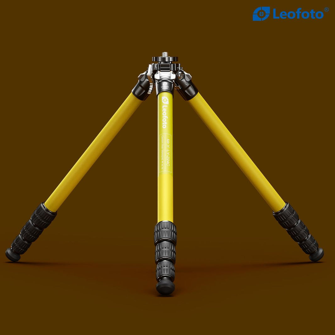 Leofoto LY-224C+BV-0R+LB-38 Yellow CNC Tripod