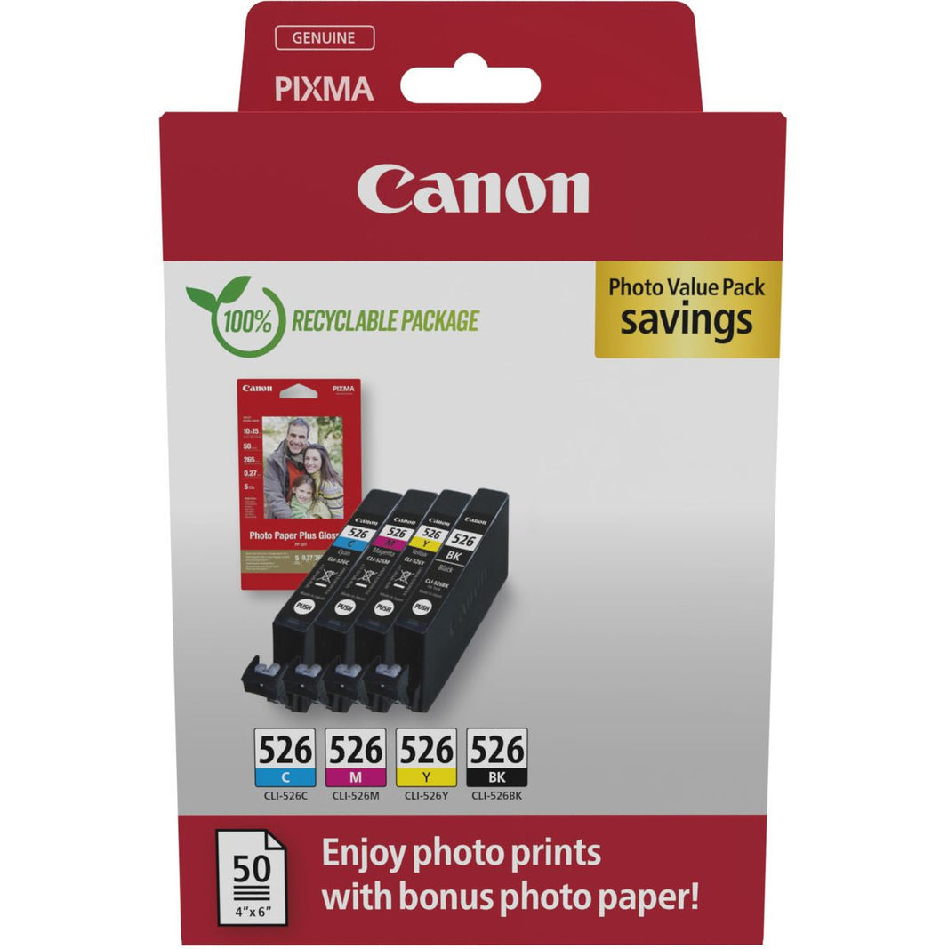 Canon CLI-526 BK/C/M/Y Photo Value