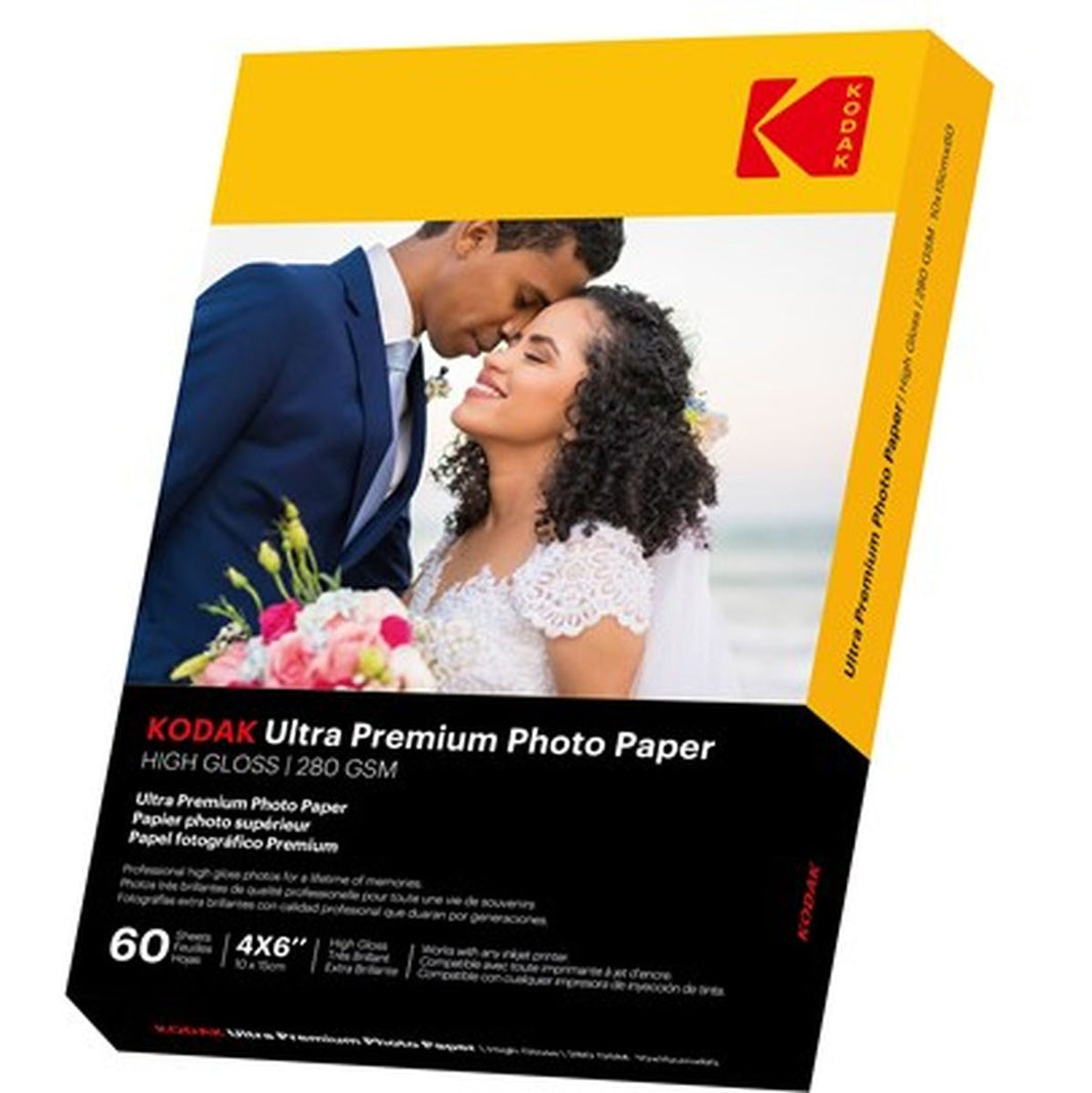 Kodak 60 Vellen 280G/M² Premium Fotopapier Hoog Glans A6