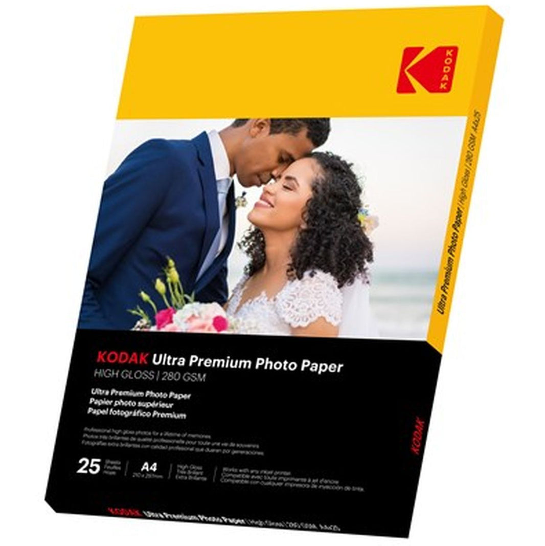 Kodak 25 Vellen 280G/M² Premium Fotopapier Hoog Glans A4