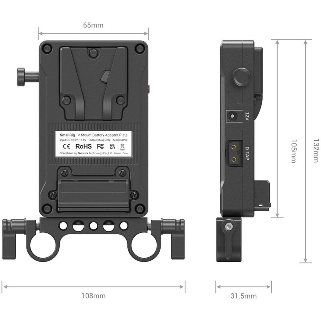SmallRig 3498 V Mount Battery Adapter Plate (Basic Version)