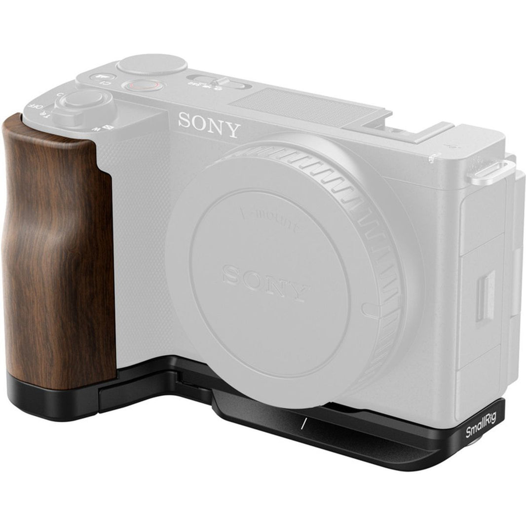 SmallRig 4864 L Shape Mount Plate w/ Wooden Handle For Sony ZV E10 II