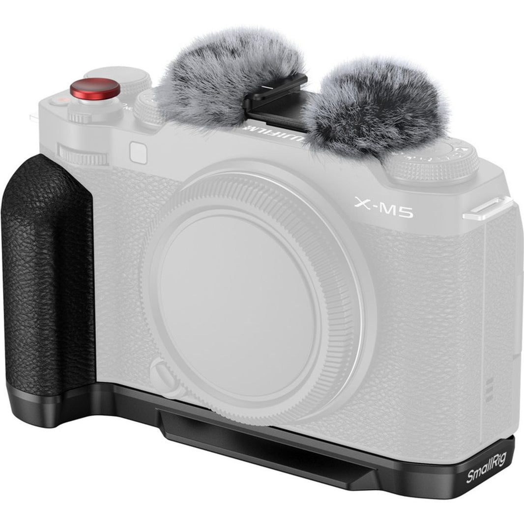 SmallRig 4876 L Shape Mount Plate w/ Silicone Handle For Fujifilm X M5 (Black)