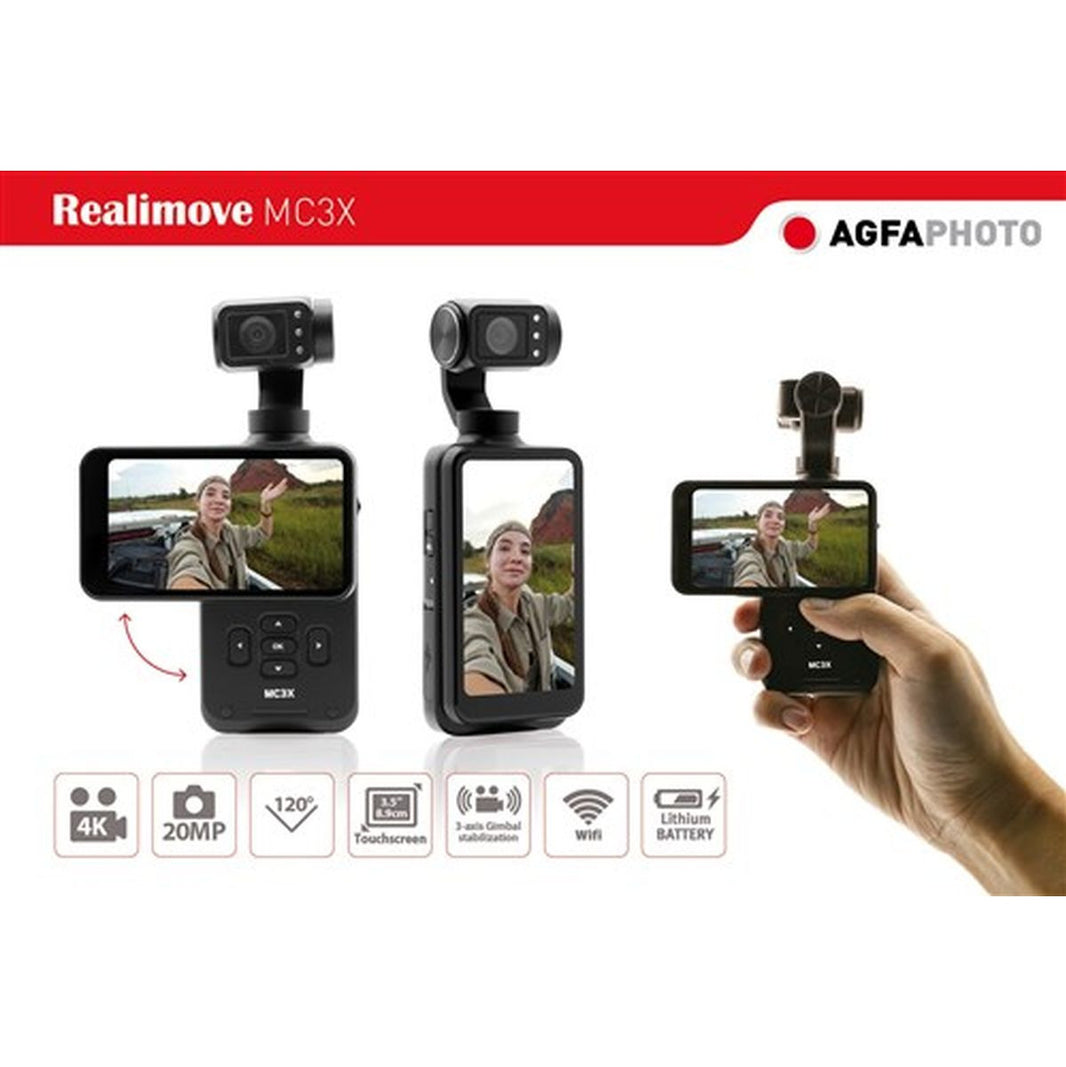 Agfa Agfaphoto Mini Gimbal Camera 3 Axes 3.5 Touch Screen