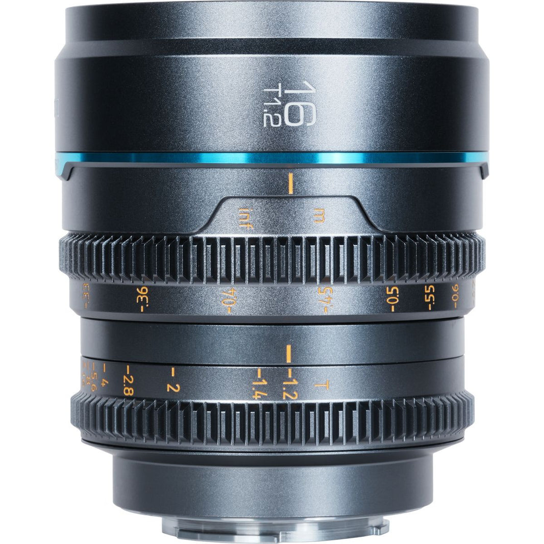 Sirui Nightwalker 16mm T1.2 S35 Manual Focus Cine Lens (X Mount Gun Metal Grey)