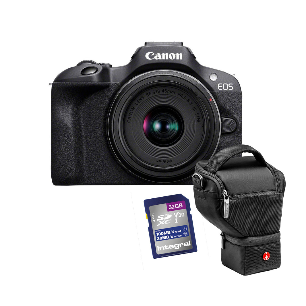 Canon EOS R100 Black + RF-S 18-45mm IS STM + 32Gb + tas