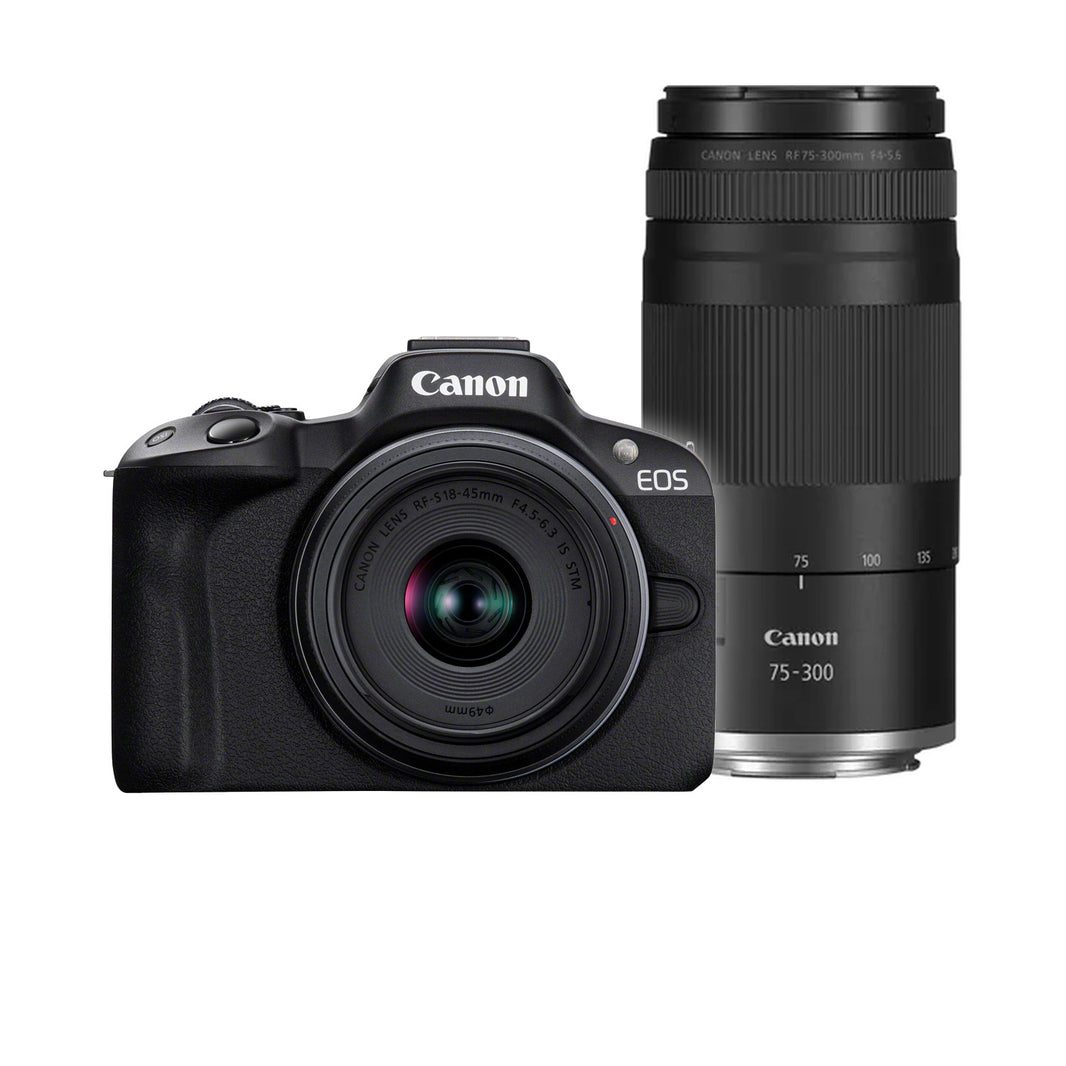 Canon EOS R50 Black + RF-S 18-45mm + RF 75-300mm
