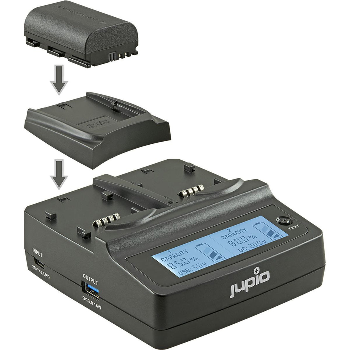 Jupio Duo Charger (45W/3.5-16.8V Not For Use w/ JCP0001)