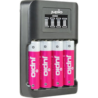 Jupio USB 4-slots Ultra Fast Battery Charger LCD