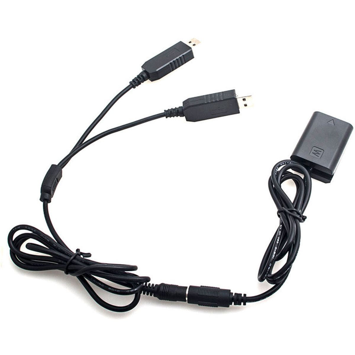 Caruba NP-FW50 Full Decoding Dummy Battery + Dual USB Cable