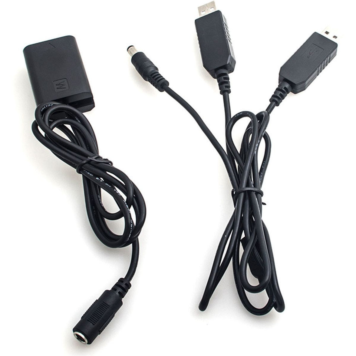Caruba NP-FW50 Full Decoding Dummy Battery + Dual USB Cable