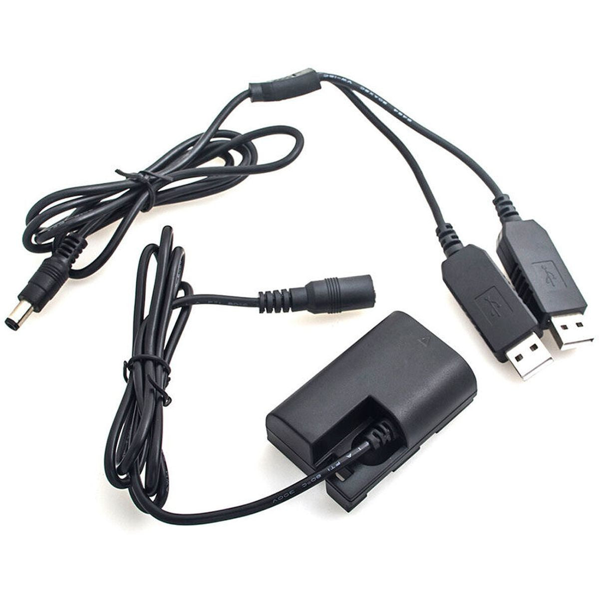 Caruba LP-E6 Full Decoding Dummy Battery +5V 2A USB Cable