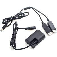 Caruba LP-E6 Full Decoding Dummy Battery +5V 2A USB Cable