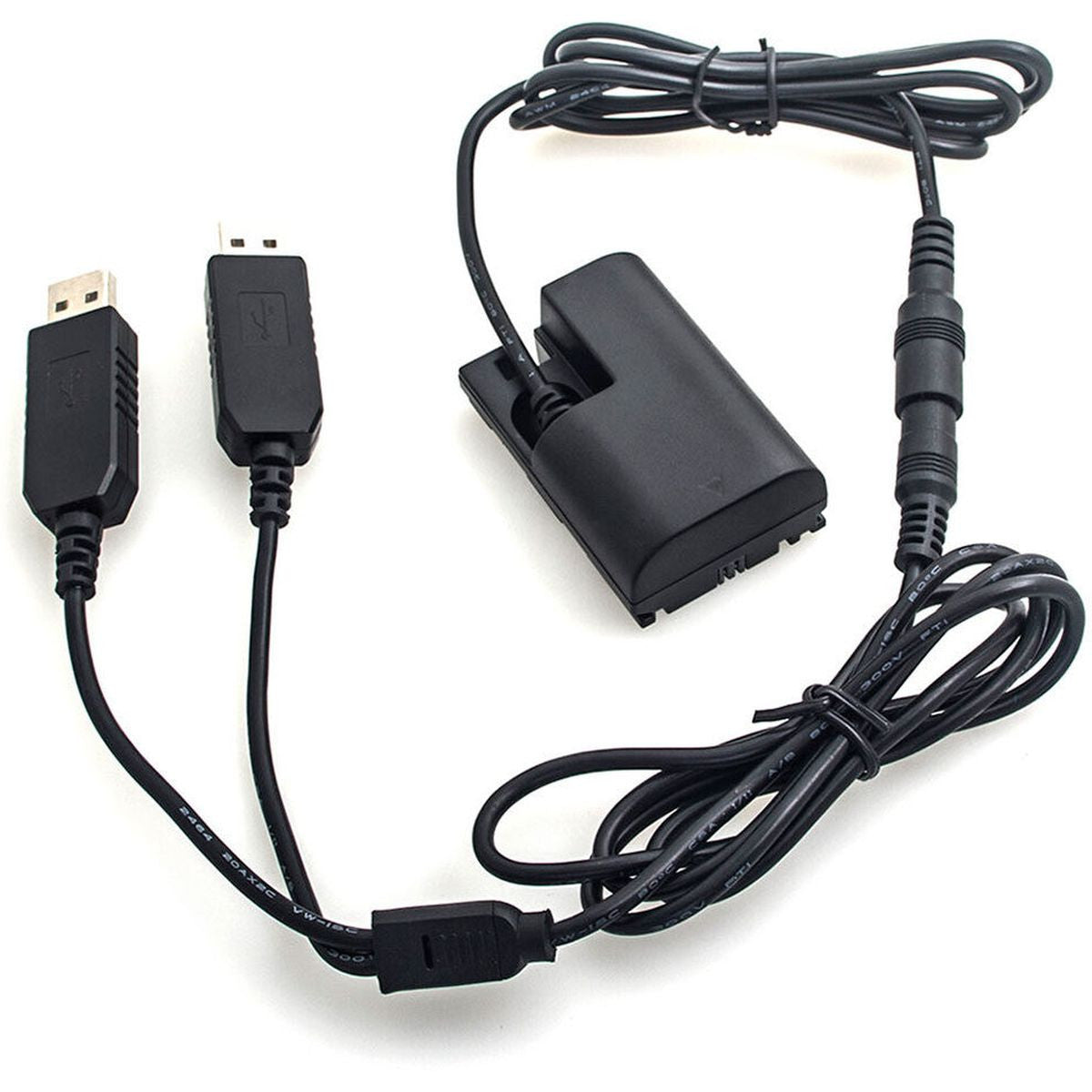 Caruba LP-E6 Full Decoding Dummy Battery +5V 2A USB Cable