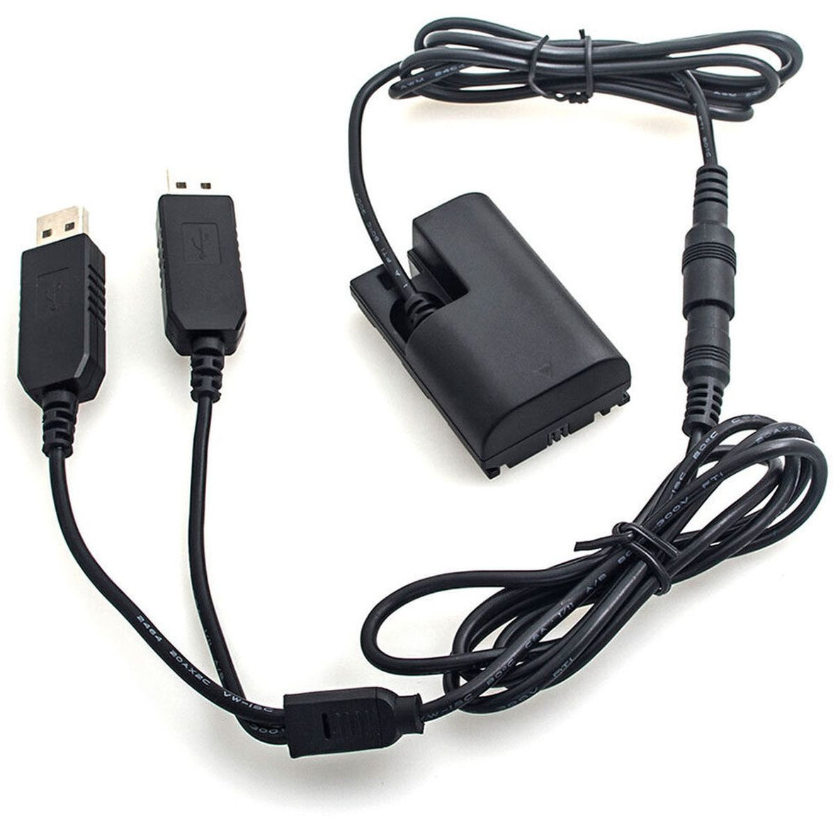 Caruba LP-E6 Full Decoding Dummy Battery +5V 2A USB Cable