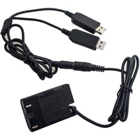 Caruba LP-E6 Full Decoding Dummy Battery +5V 2A USB Cable