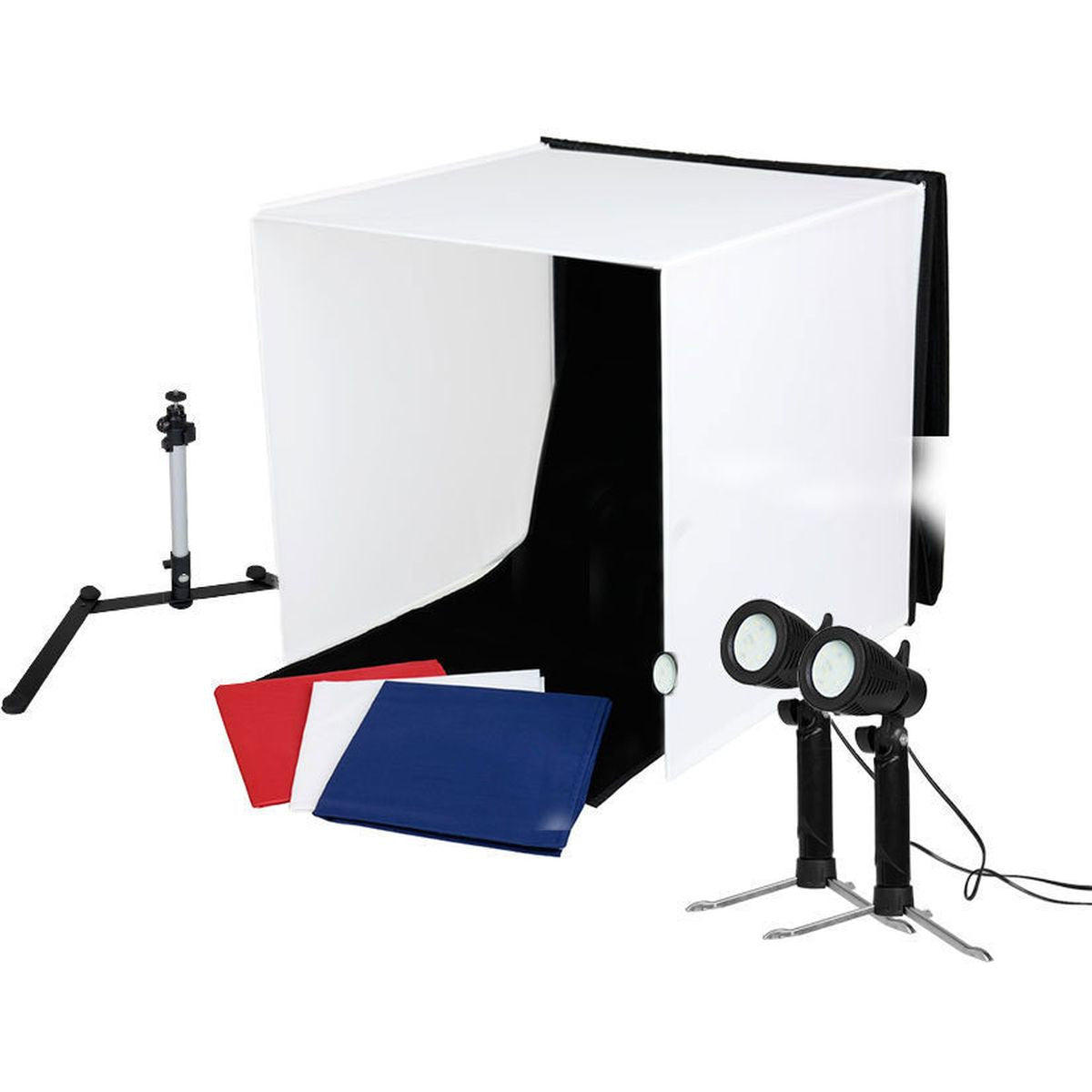 Caruba Portable Fotostudio w/ Losse LED Lampen 50x50x50cm