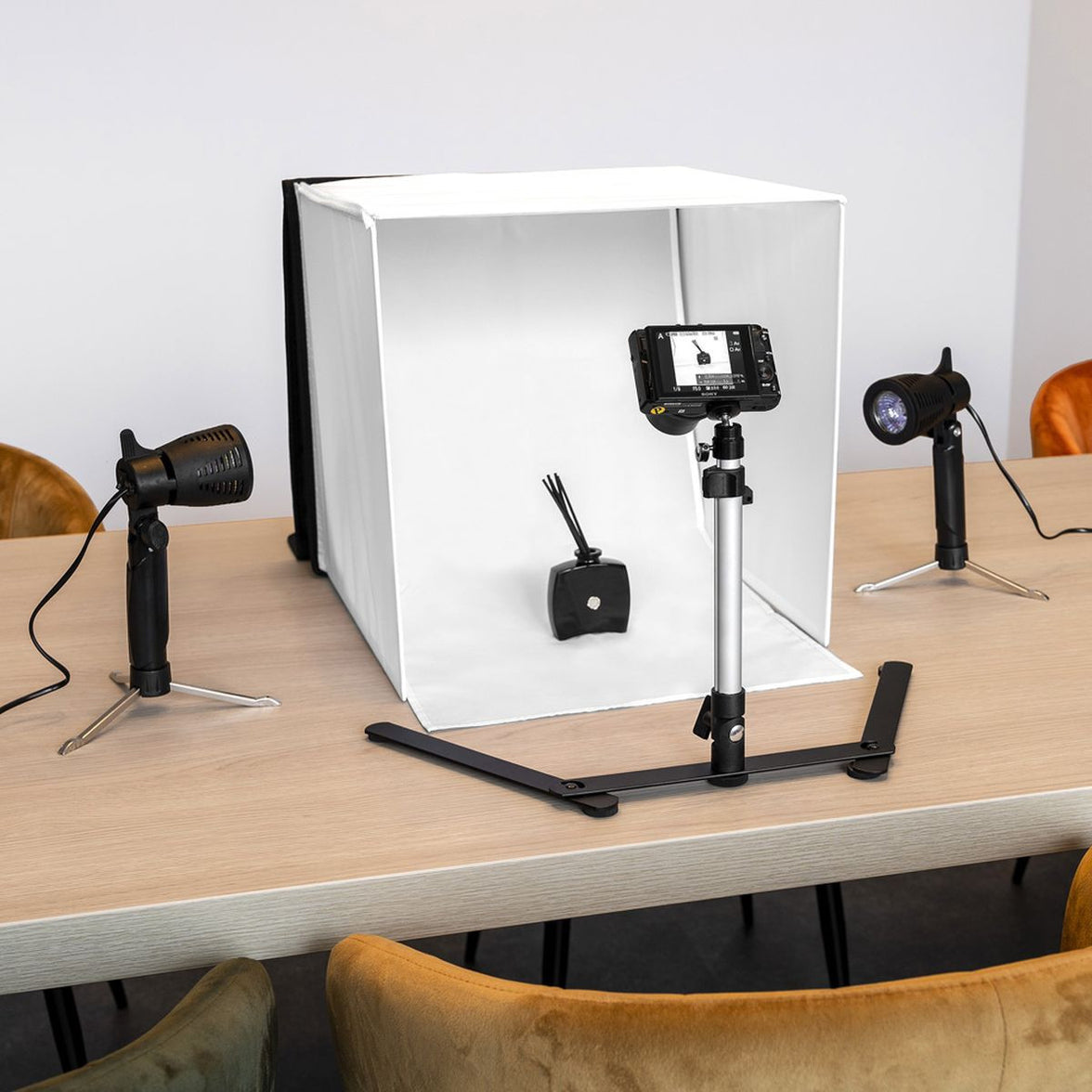 Caruba Portable Fotostudio w/ Losse LED Lampen 50x50x50cm