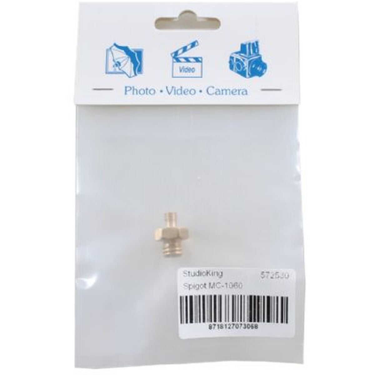 StudioKing Spigot Verloopnippel MC-1060 1/4" Male 3/8" Male
