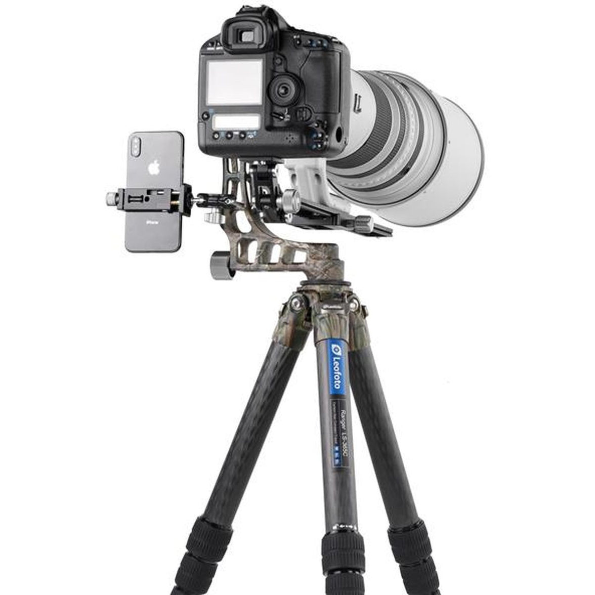 Leofoto LS-365C Ranger tripod w/ PG-1 schommelkop in camo