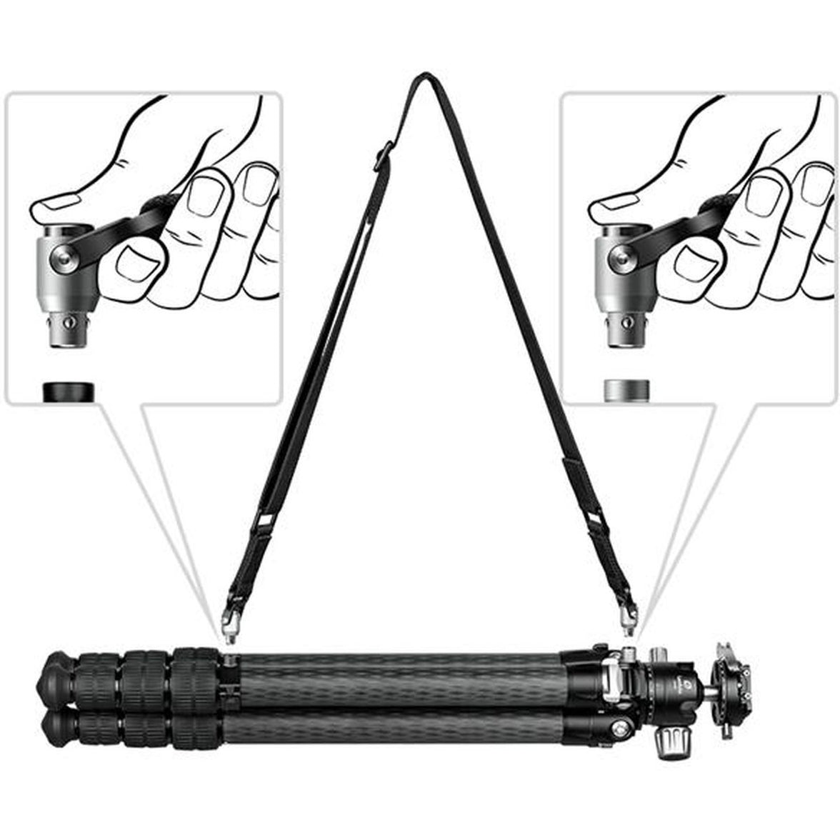 Leofoto QDM-1 1/4 screw mount for QR strap