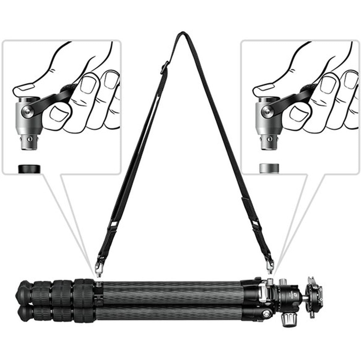 Leofoto QDM-1 1/4 screw mount for QR strap