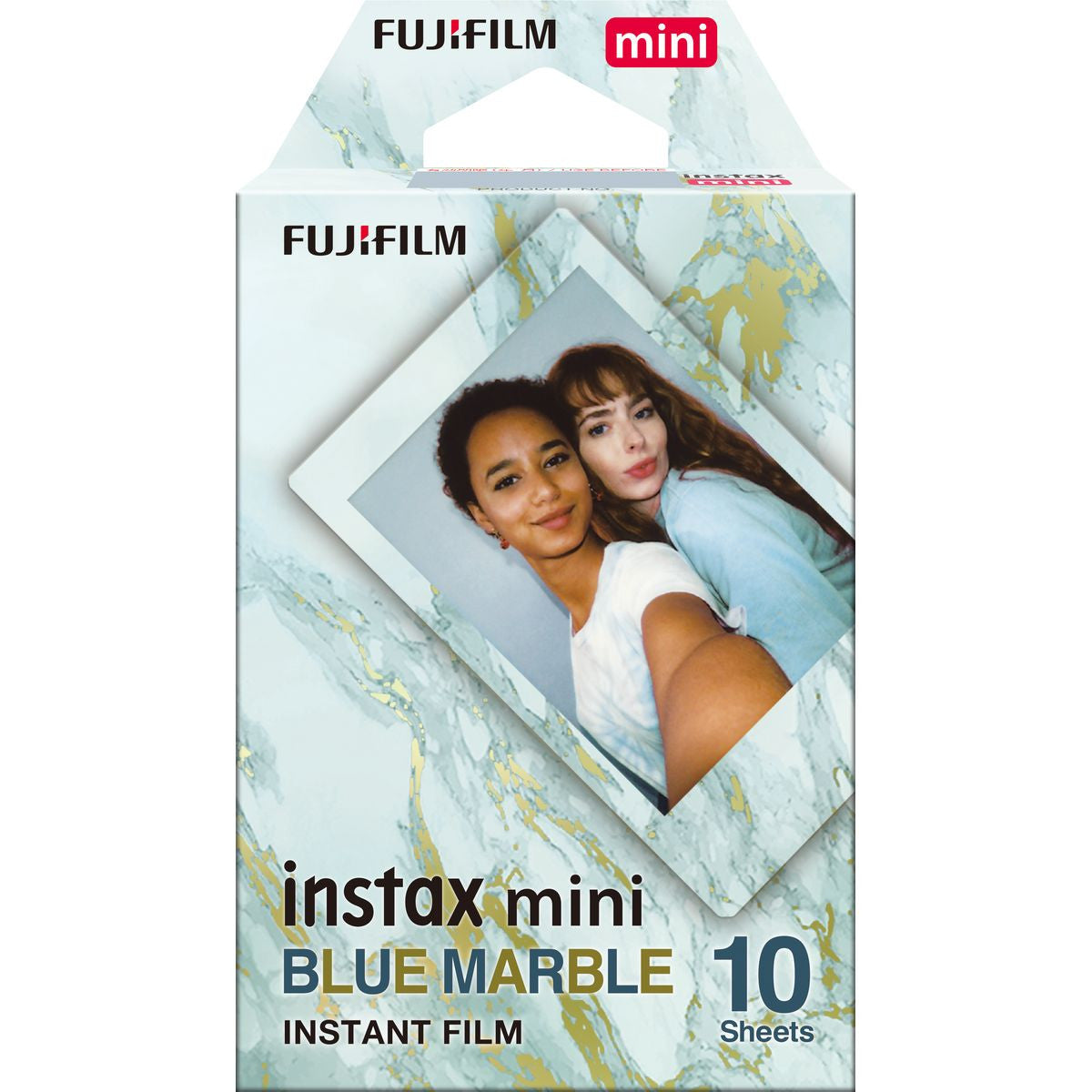 Fuji instax mini film blue marble