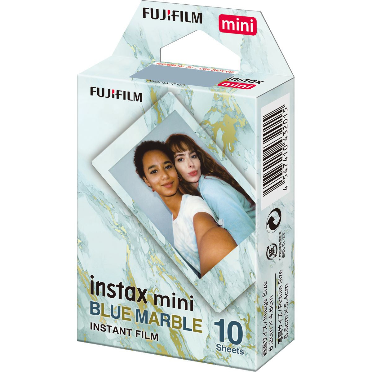 Fuji instax mini film blue marble