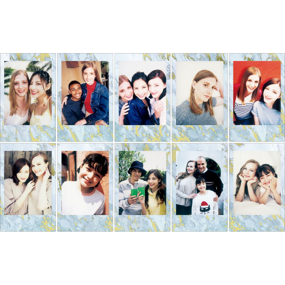 Fuji instax mini film blue marble
