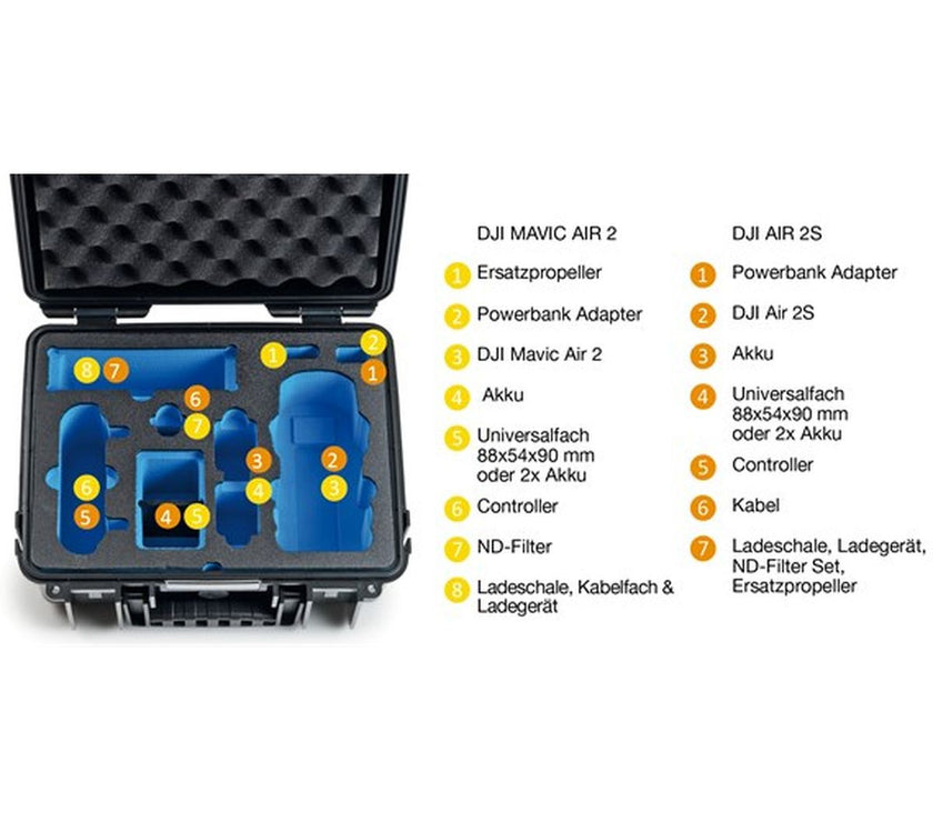 B&W Type 3000 For Mavic Air 2(S) FMC Up To 5 Batteries