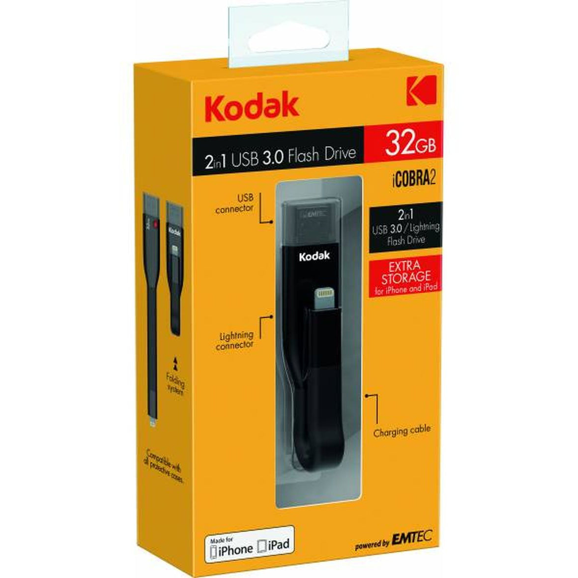 Kodak iCobra2 Flash Drive - 32 GB