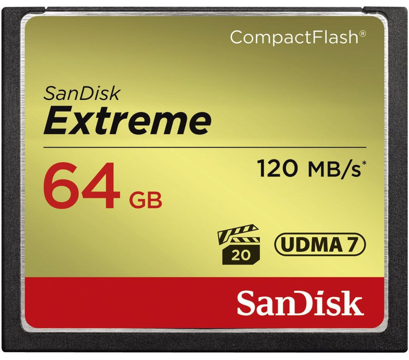 SanDisk CF Extreme 64GB 120MB/Sec 85 MB Write UDMA 7