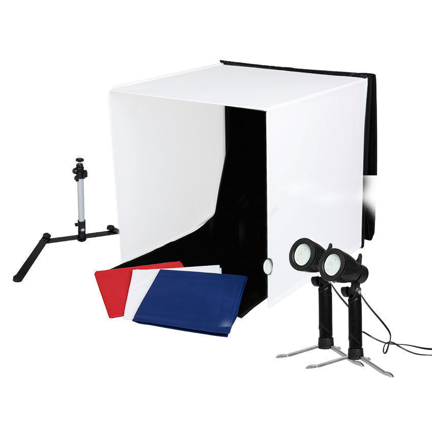 Caruba Portable Fotostudio w/ Losse LED Lampen 50x50x50cm