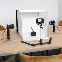 Caruba Portable Fotostudio w/ Losse LED Lampen 50x50x50cm