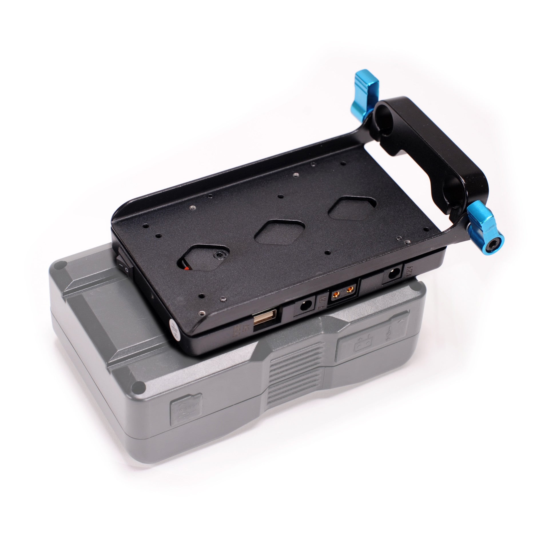 Caruba V-Mount Power Supply w/ 15mm Rod Mount