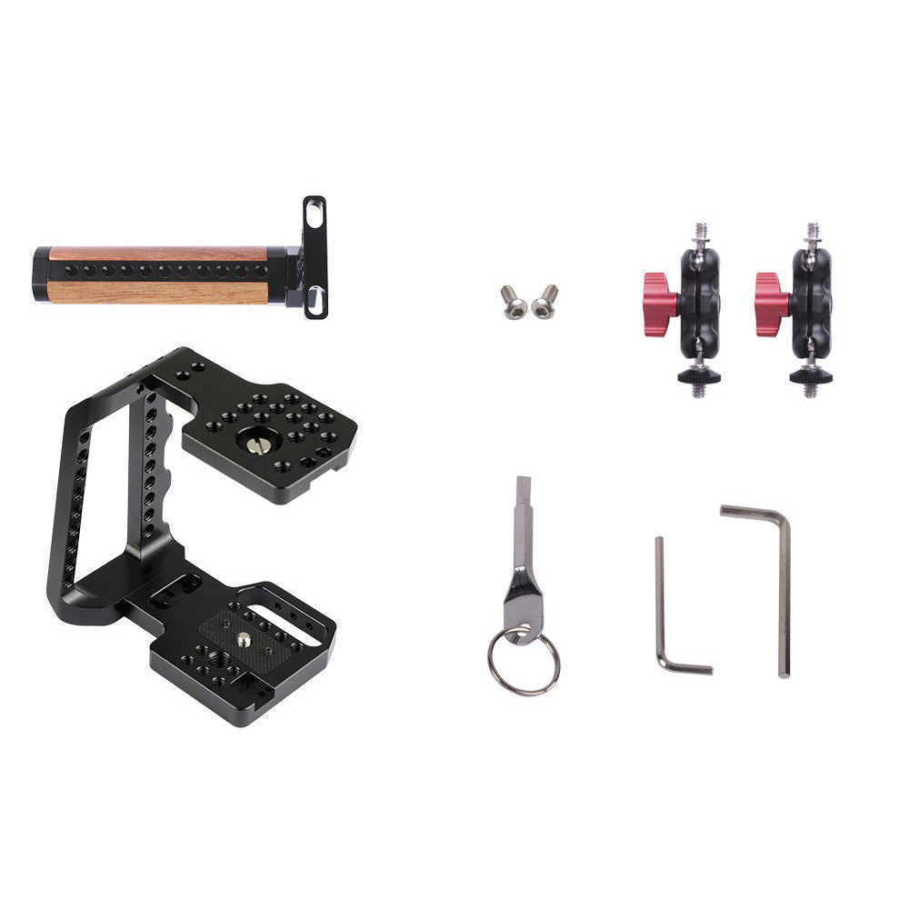 Caruba Half Cage w/ Wooden Top Handle For BMPCC 4K
