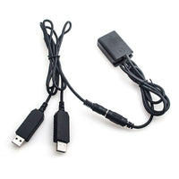 Caruba NP-FW50 Full Decoding Dummy Battery + Dual USB Cable