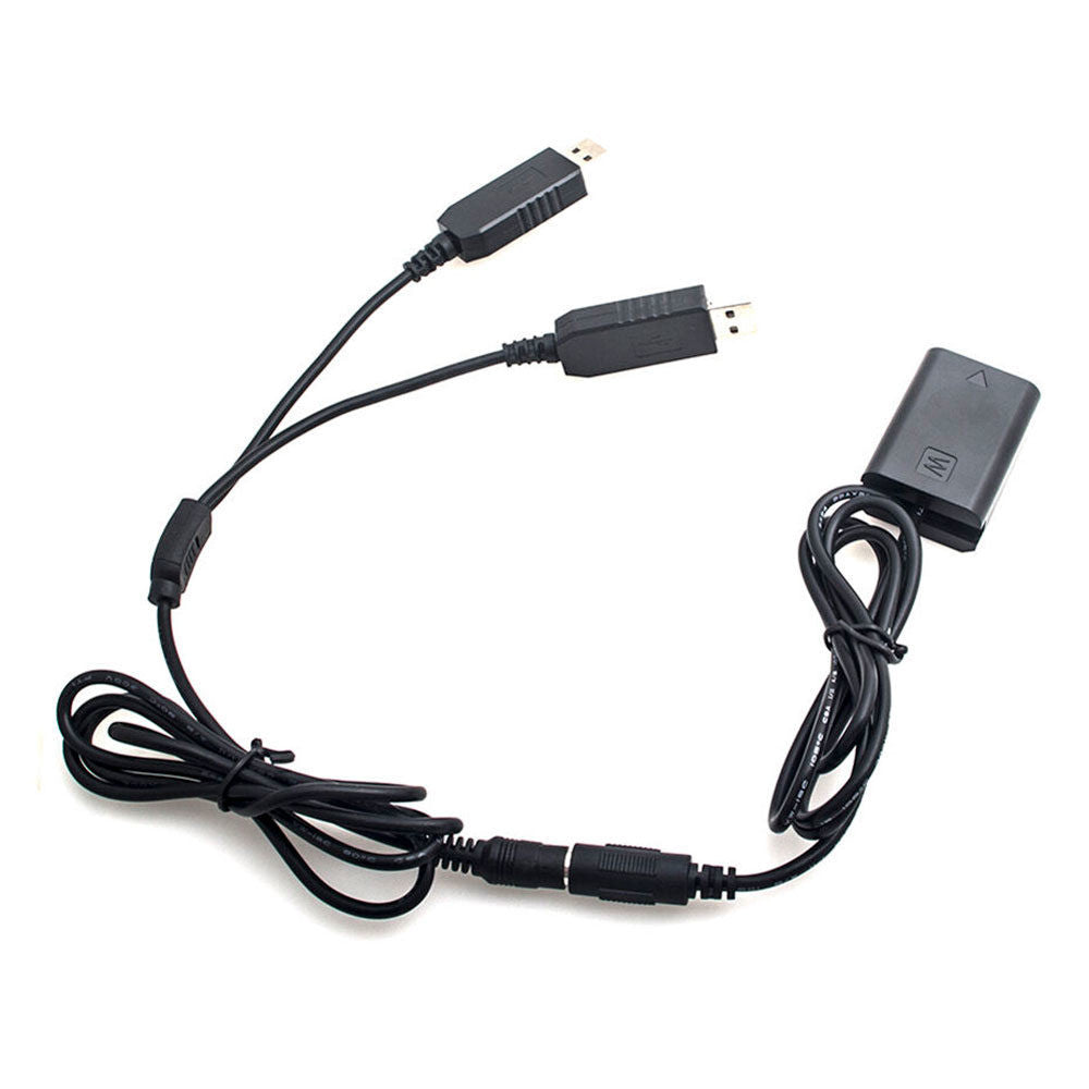 Caruba NP-FW50 Full Decoding Dummy Battery + Dual USB Cable