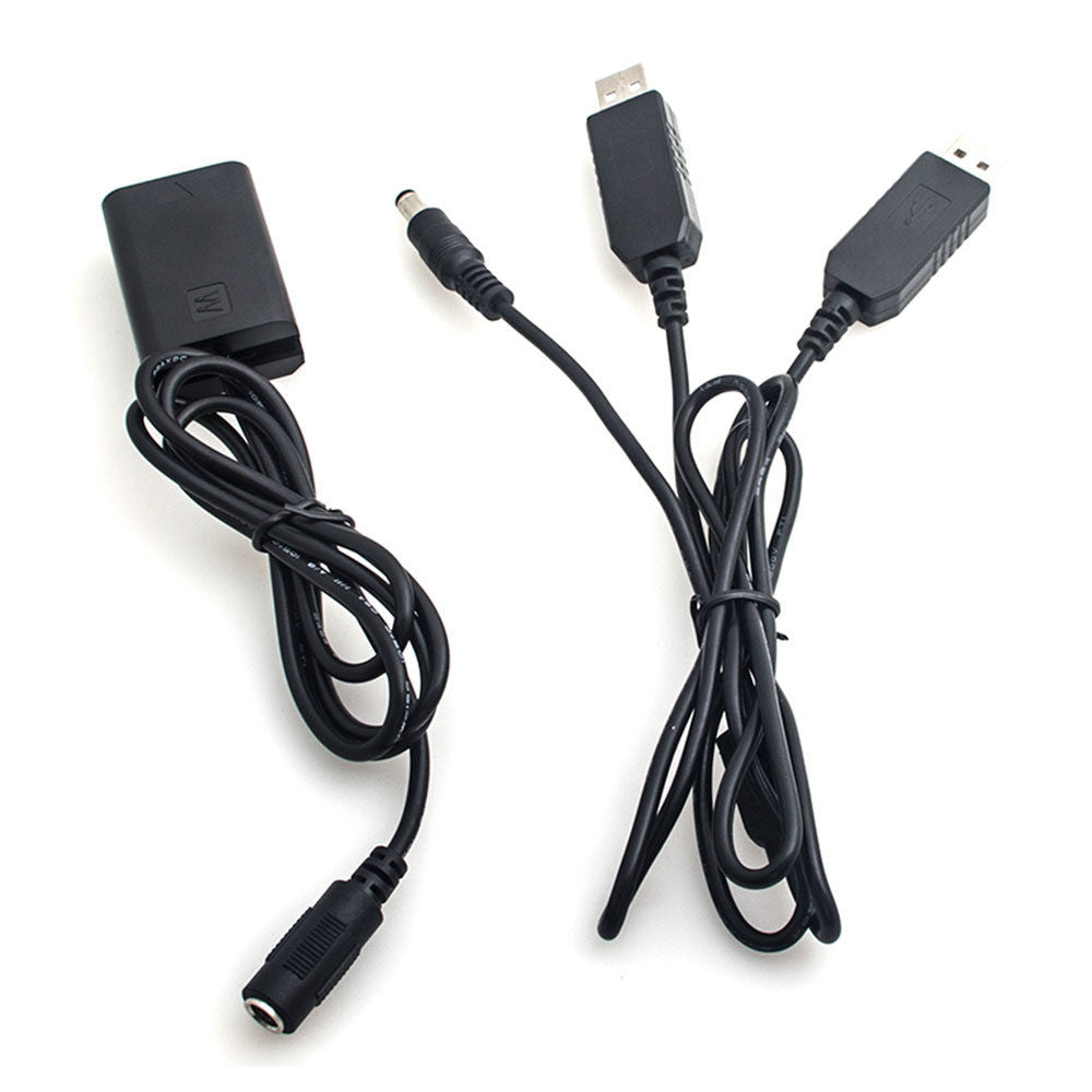 Caruba NP-FW50 Full Decoding Dummy Battery + Dual USB Cable