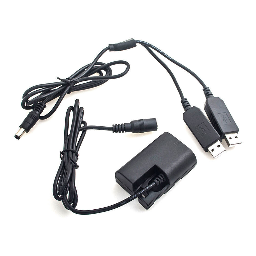 Caruba LP-E6 Full Decoding Dummy Battery +5V 2A USB Cable