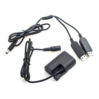 Caruba LP-E6 Full Decoding Dummy Battery +5V 2A USB Cable