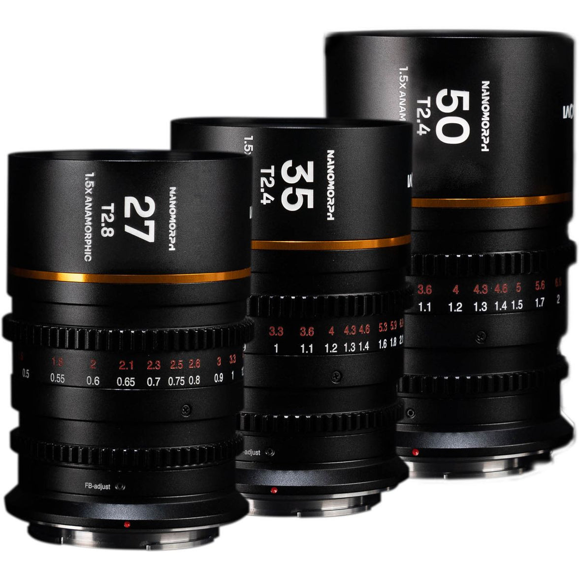 Laowa Nanomorph S35 Bundle (27.35.50mm) (Amber) (Cine) Canon