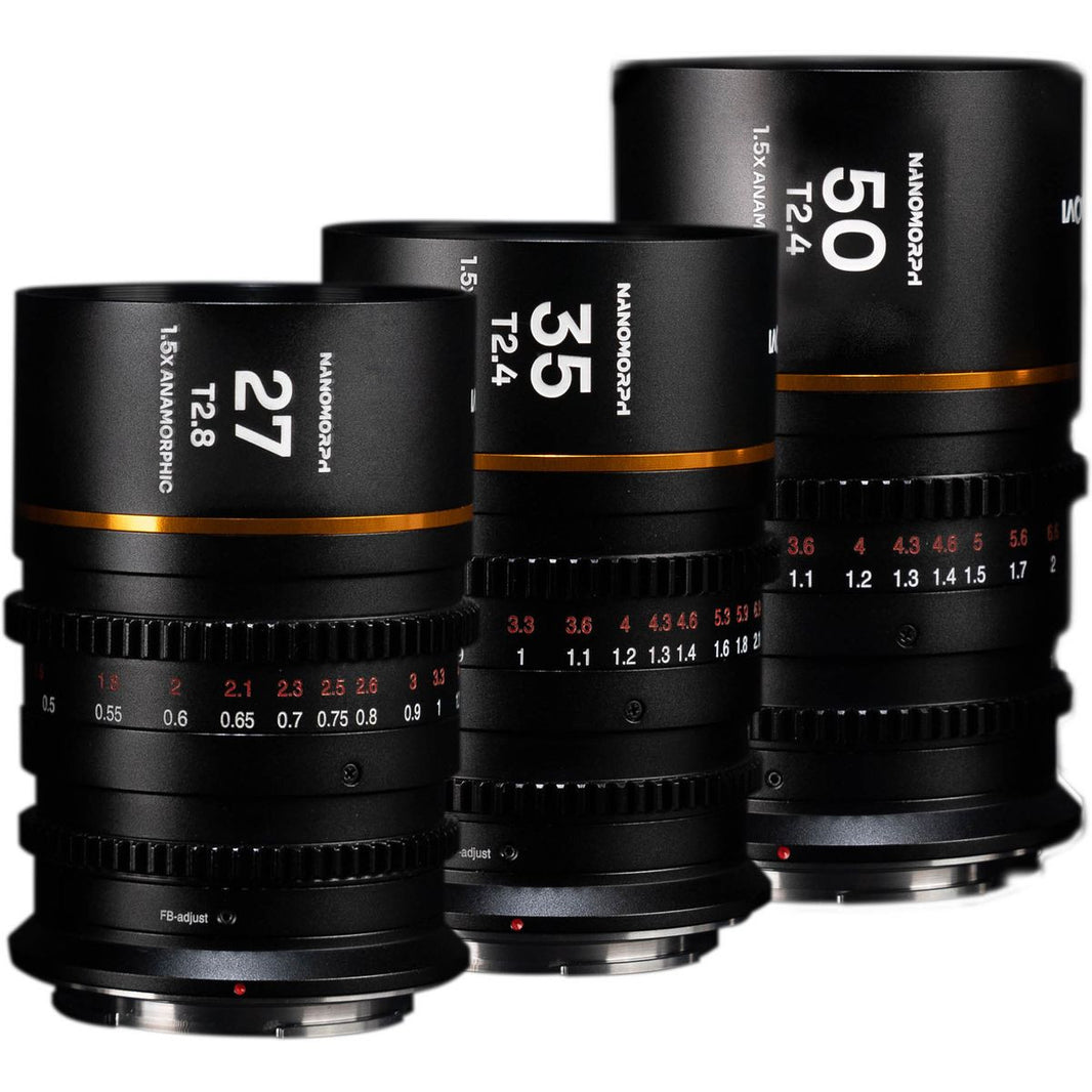 Laowa Nanomorph S35 Bundle (27.35.50mm) (Amber) (Cine) MFT