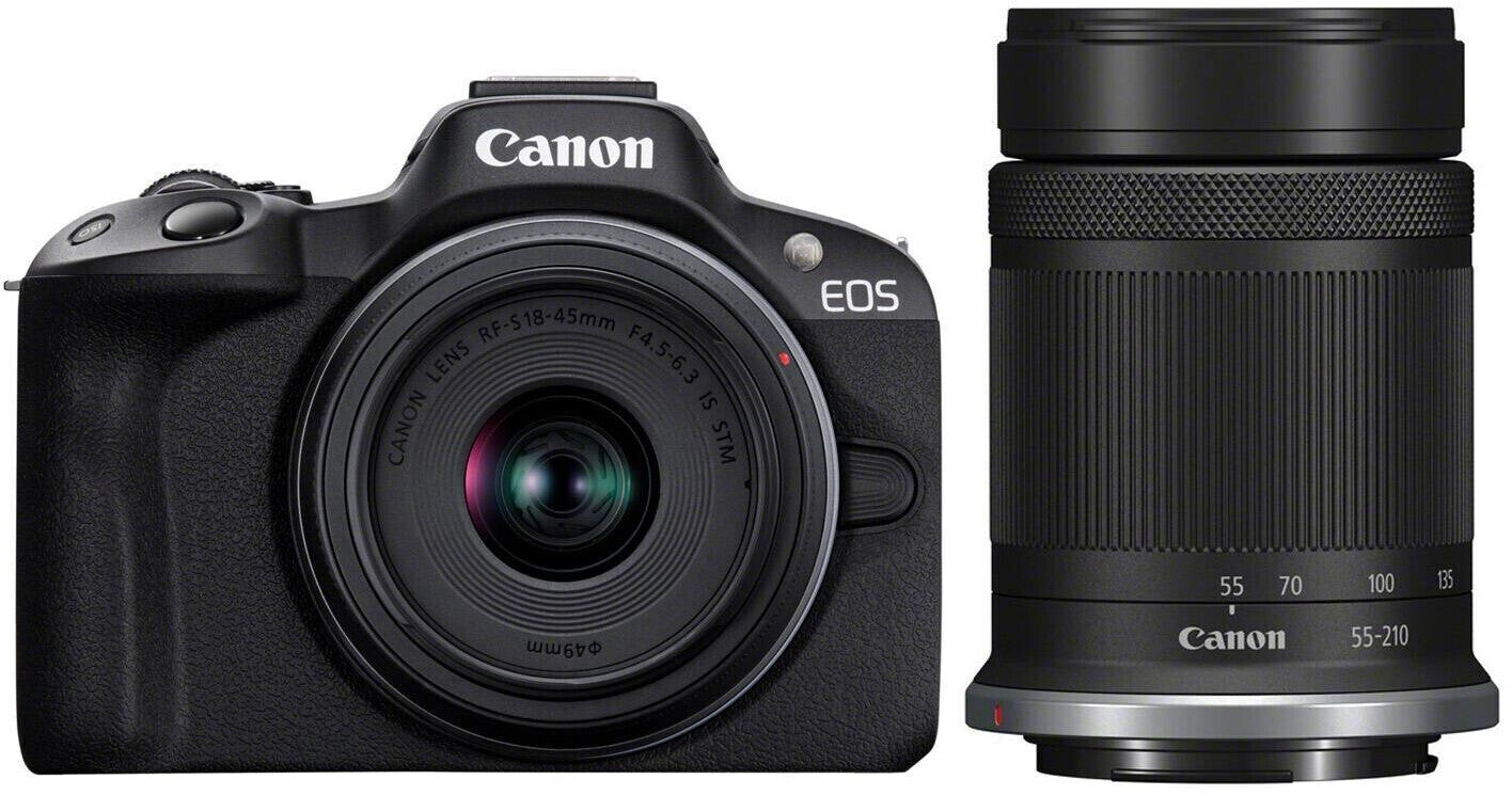 Canon EOS R50 Black + RF-S 18-45 IS STM + RF-S 55-210mm F5-7.1 IS STM