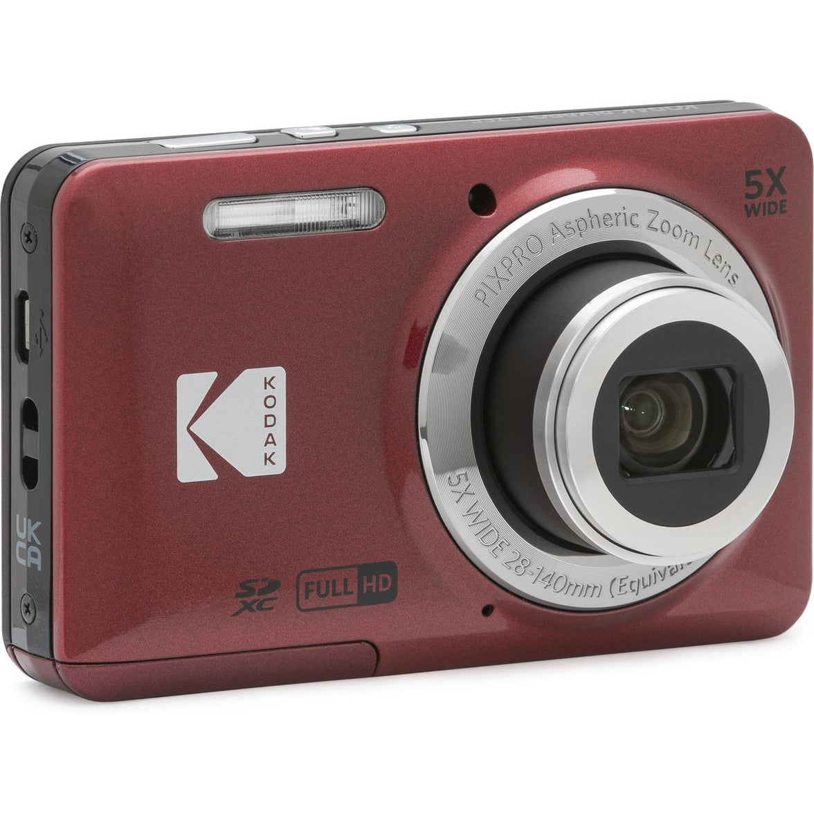 Kodak FZ55 5X Zoom CMOS FHD Li-ion Red
