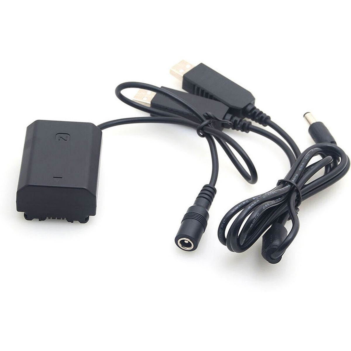 Caruba NP-FZ100 Full Decoding Dummy Battery + Dual USB Cable