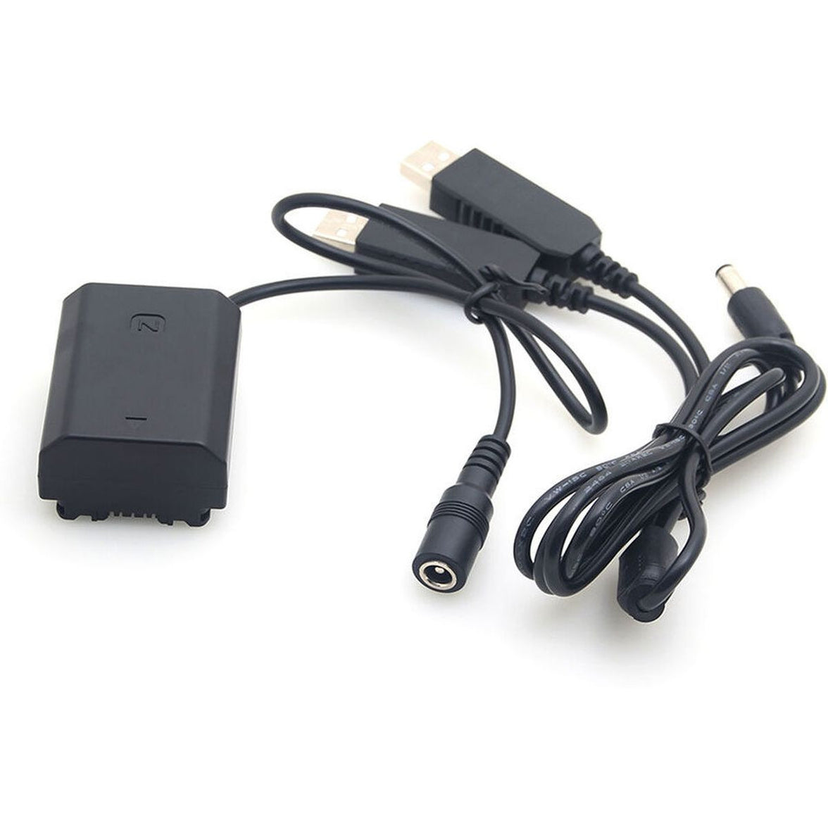 Caruba NP-FZ100 Full Decoding Dummy Battery + Dual USB Cable