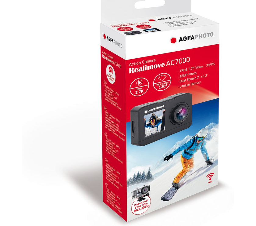 Agfa Photo Actioncam Dual Screen WIFI 120Â° Wide Angle