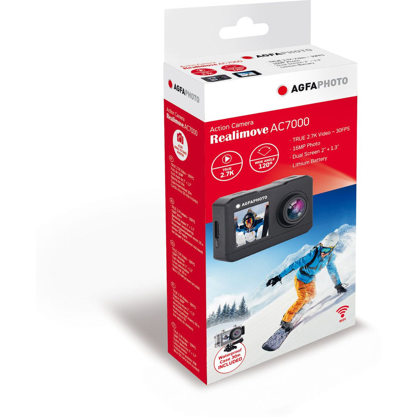Agfa Photo Actioncam Dual Screen WIFI 120Â° Wide Angle